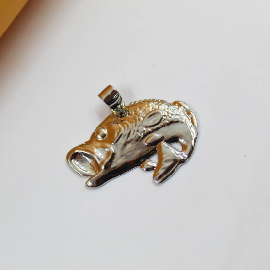 18K Rhodium Filled Bass Fish Pendant | Bass Fish pendant (A76)