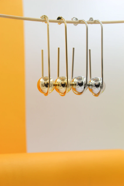 Beaded Fish Hook Push Back Earrings (K286)