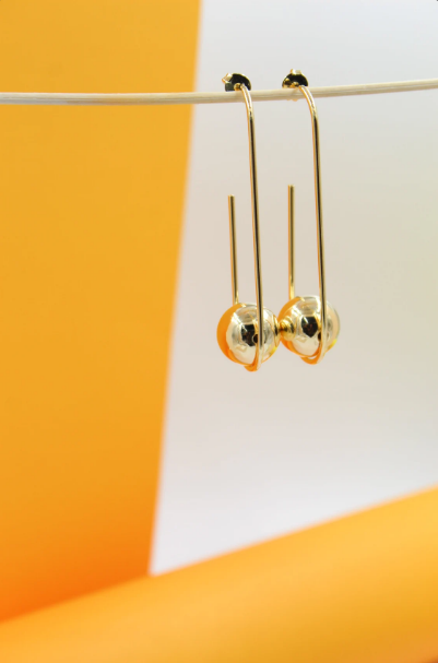 Beaded Fish Hook Push Back Earrings (K286)